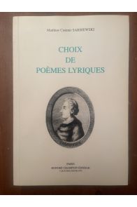 Choix de poèmes lyriques