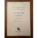 Vocabulaire et lexique - modèles mathématiques pour une linguistique quantitative