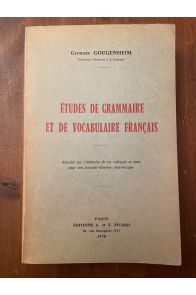 Etudes de grammaire et de vocabulaire français