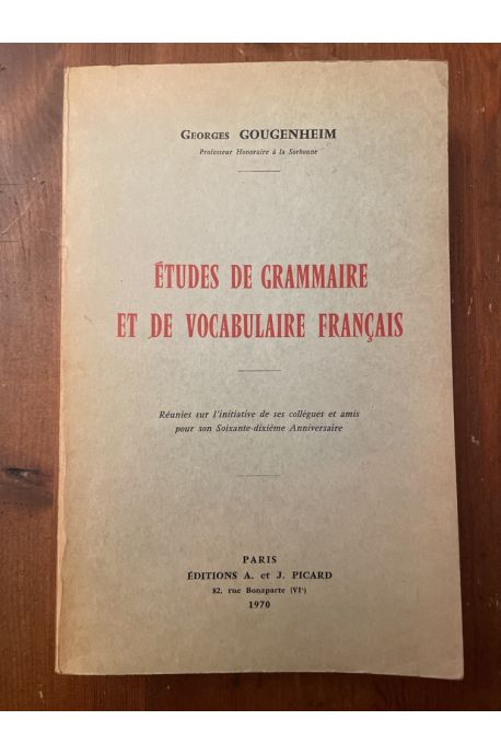 Etudes de grammaire et de vocabulaire français