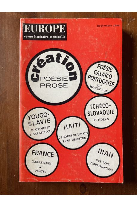 Revue Europe N°569, Création Poésie Prose