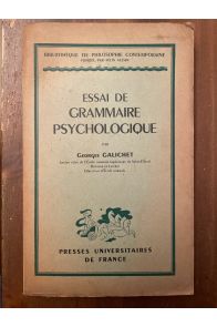 Essai de grammaire psychologique